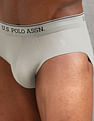 U.S. Polo Assn. Solid Low Rise OEB15 Briefs - Pack Of 3