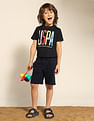 U.S. Polo Assn. Kids Boys Pure Cotton Mid Rise Shorts