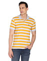 AD by Arvind Horizontal Stripe Pique Polo Shirt