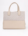 Tommy Hilfiger Logo Brown Pu Handbag