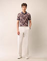 U.S. Polo Assn. Denim Co. Tropical Printed Pure Cotton Polo Shirt