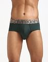Calvin Klein Underwear Mens Solid Green Briefs