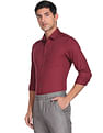 Arrow Men Maroon Outline Check Manhattan Slim Fit Formal Shirt