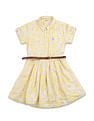 U.S. Polo Assn. Kids Girls Floral Printed Fit & Flare Dress