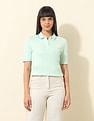 U.S. Polo Assn. Women Regular Fit Solid Polo Shirt
