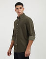 Tommy Hilfiger Solid Corduroy Regular Fit  Shirt