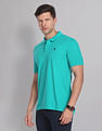 AD by Arvind Cotton Solid Polo Shirt