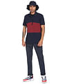 Flying Machine Cotton Pique Colour Block Polo Shirt