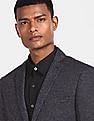 U.S. Polo Assn. Men Navy Slim Fit Patterned Casual Blazer