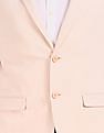 USPA Tailored Men Beige Slim Fit Solid Formal Blazer