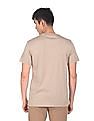 Calvin Klein Men Light Brown Degrade Monogram Logo Chest T-Shirt