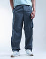 Flying Machine Cobain Loose Fit Solid Cargos