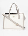 Tommy Hilfiger Solid Brown Pu Hand Bag