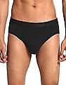 Calvin Klein Underwear Men Black Elasticized Waistband Solid Hip Briefs