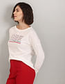 U.S. Polo Assn. Women Typographic Print Cotton T-Shirt