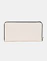 Calvin Klein Women White Embossed Upper Ziparound Wallet