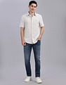 Tommy Hilfiger Striped Regular Fit Plain Woven Shirt