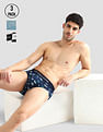 USPA Innerwear Elasticized Waist Solid OEB14 Briefs - Pack Of 3