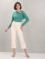 U.S. Polo Assn. Women Cut Out Shoulder Solid Top