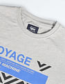 Flying Machine Graphic Print Heathered Sweatshirt