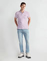 Arrow Sports Ribbed Collar Solid Polo Shirt