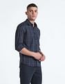 Flying Machine Windowpane Check Slim Fit Shirt