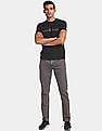 Calvin Klein Men Black Slim Fit Metallic Logo Print T-Shirt