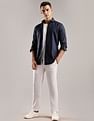 Tommy Hilfiger Solid Slim-Fit Cotton Shirt