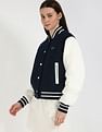 Tommy Hilfiger Regular-Fit Polyester Baseball Collar Varsity Jacket