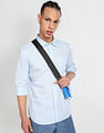 Flying Machine Spread Collar Vertical Stripe Shirt