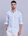 Tommy Hilfiger Striped Regular Fit Plain Woven Shirt