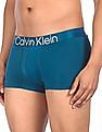 Calvin Klein Underwear Men Green Elasticized Brand Waist Solid Trunks