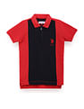 U.S. Polo Assn. Kids Boys Zipper Colour Block Polo Shirt