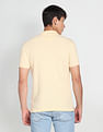 Flying Machine Jacquard Pique Solid Polo Shirt