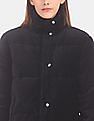 Calvin Klein Women Black A-Velvet Puffer Mock Neck Cotton Jacket