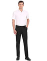 Arrow Solid Tailored Regular Fit Trousers