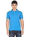 U.S. Polo Assn. Ribbed Collar Printed Polo Shirt