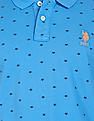 U.S. Polo Assn. Ribbed Collar Printed Polo Shirt