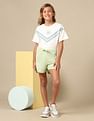 U.S. Polo Assn. Kids Girls Solid Regular Fit Shorts
