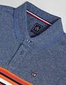 Arrow Sports Horizontal Stripe Heathered Polo Shirt