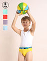 USPA Innerwear Boys Cotton Spandex Solid Briefs - Pack Of 5