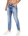 Flying Machine Mid Rise Acid Wash Denim Weave Jeans