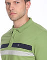 Arrow Sports Striped Cotton Blend Polo Shirt