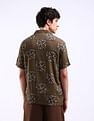 Flying Machine Cuban Collar Holiday Shirt