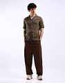 Flying Machine Cuban Collar Holiday Shirt