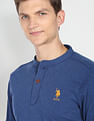 U.S. Polo Assn. Denim Co. Heathered Henley T-Shirt