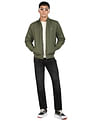 Flying Machine Stand Collar Solid Jacket