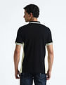 Flying Machine Contrast Panel Pique Polo Shirt