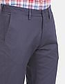 U.S. Polo Assn. Austin Trim Regular Fit Flat Front Printed Cotton Stretch Casual Trousers