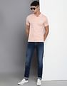 Calvin Klein Solid Cotton Curved Logo Polo Shirt